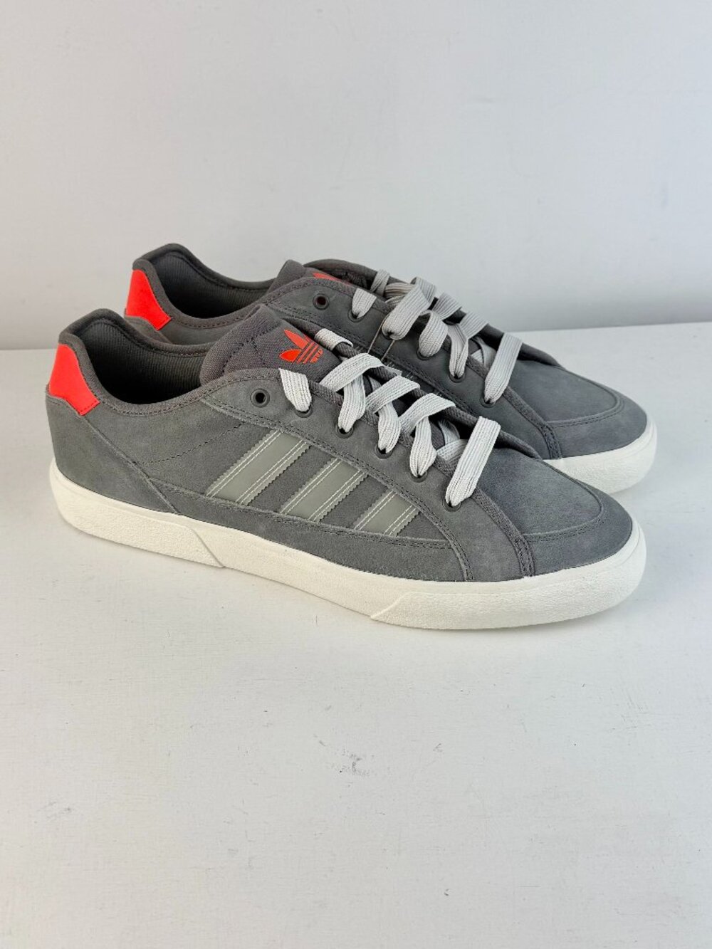 Size 13 - Men's Adidas Court TNS Premier Grey Five/Grey Two/FTW White | JQ1037